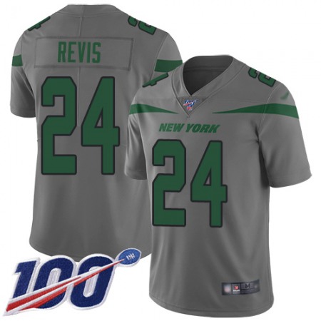 Nike Jets #24 Darrelle Revis Gray Youth Stitched NFL Limited Inverted Legend 100th Season Jersey