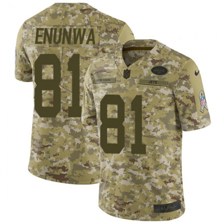 Nike Jets #81 Quincy Enunwa Camo Youth Stitched NFL Limited 2018 Salute to Service Jersey