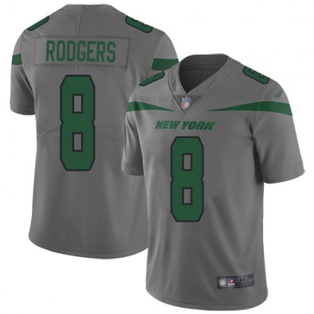 Nike Jets #8 Aaron Rodgers Gray Youth Stitched NFL Limited Inverted Legend Jersey