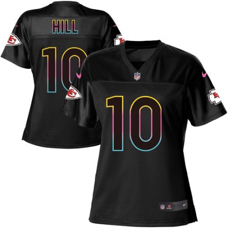 Nike Chiefs #10 Tyreek Hill Black Women's NFL Fashion Game Jersey