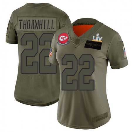 Nike Chiefs #22 Juan Thornhill Camo Women's Super Bowl LV Bound Stitched NFL Limited 2019 Salute To Service Jersey