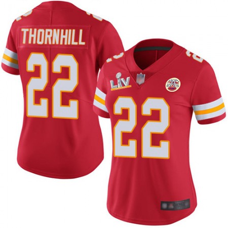 Nike Chiefs #22 Juan Thornhill Red Team Color Women's Super Bowl LV Bound Stitched NFL Vapor Untouchable Limited Jersey