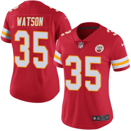 Nike Chiefs #35 Jaylen Watson Red Team Color Women's Stitched NFL Vapor Untouchable Limited Jersey