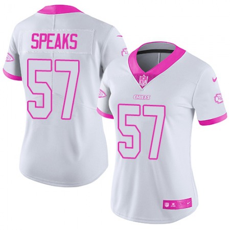Nike Chiefs #57 Breeland Speaks White/Pink Women's Stitched NFL Limited Rush Fashion Jersey