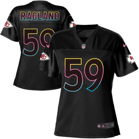 Nike Chiefs #59 Reggie Ragland Black Women's NFL Fashion Game Jersey
