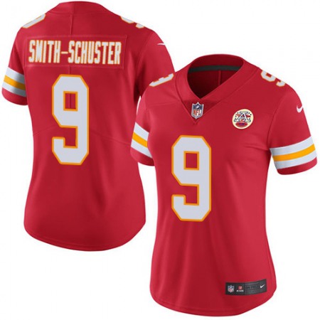 Nike Chiefs #9 JuJu Smith-Schuster Red Team Color Women's Stitched NFL Vapor Untouchable Limited Jersey