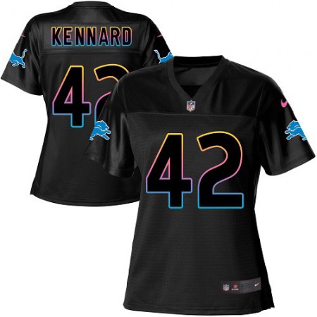 Nike Lions #42 Devon Kennard Black Women's NFL Fashion Game Jersey