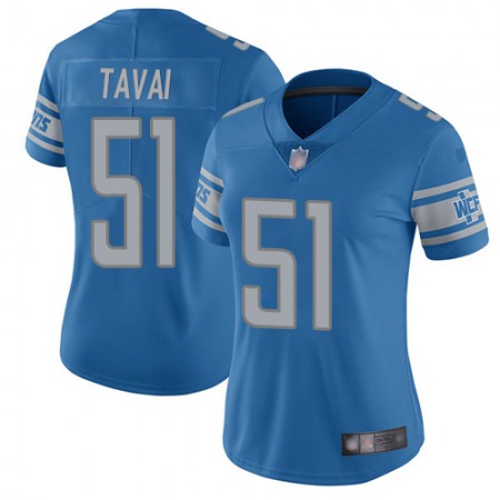 Nike Lions #51 Jahlani Tavai Light Blue Team Color Women's Stitched NFL Vapor Untouchable Limited Jersey