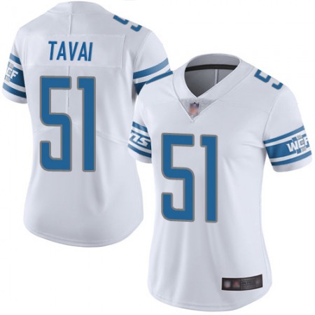 Nike Lions #51 Jahlani Tavai White Women's Stitched NFL Vapor Untouchable Limited Jersey
