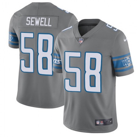 Detroit Lions #58 Penei Sewell Gray Youth Stitched NFL Limited Rush Jersey