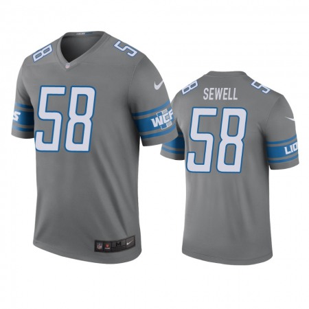 Detroit Lions #58 Penei Sewell Gray Youth Stitched NFL Limited Rush Jersey