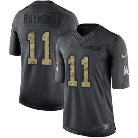 Nike Lions #11 Kalif Raymond Black Youth Stitched NFL Limited Rush Jersey