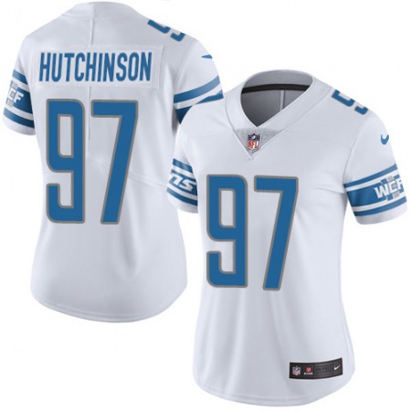 Nike Lions #97 Aidan Hutchinson White Women's Stitched NFL Vapor Untouchable Limited Jersey