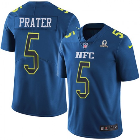 Nike Lions #5 Matt Prater Navy Youth Stitched NFL Limited NFC 2017 Pro Bowl Jersey