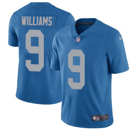 Nike Lions #9 Jameson Williams Blue Throwback Youth Stitched NFL Vapor Untouchable Limited Jersey