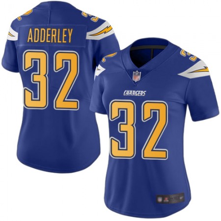 Nike Chargers #32 Nasir Adderley Electric Blue Women's Stitched NFL Limited Rush Jersey