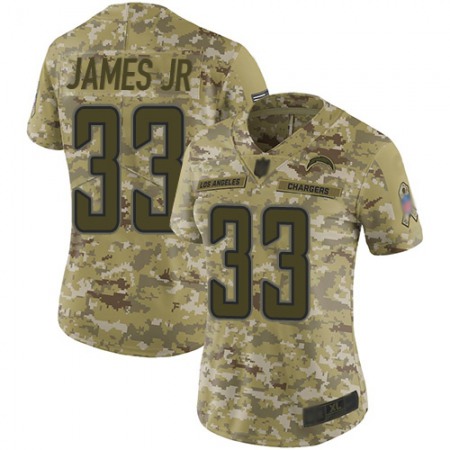 Nike Chargers #33 Derwin James Jr Camo Women's Stitched NFL Limited 2018 Salute to Service Jersey