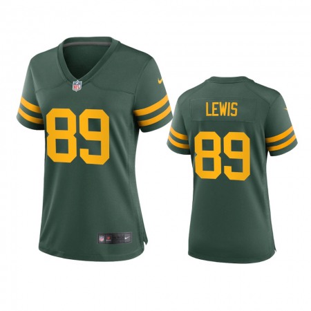 Green Bay Packers #89 Marcedes Lewis Women's Nike Alternate Game Player NFL Jersey - Green