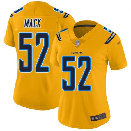 Nike Chargers #52 Khalil Mack Gold Women's Stitched NFL Limited Inverted Legend Jersey