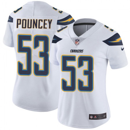 Nike Chargers #53 Mike Pouncey White Women's Stitched NFL Vapor Untouchable Limited Jersey