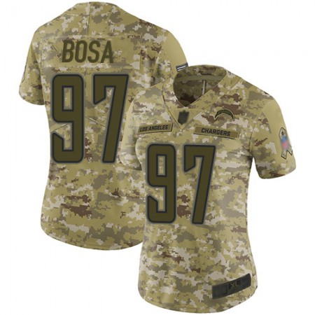 Nike Chargers #97 Joey Bosa Camo Women's Stitched NFL Limited 2018 Salute to Service Jersey