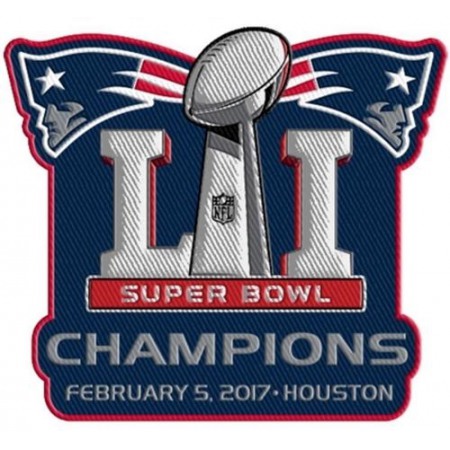 Stitched 2017 New England Patriots Super Bowl LI Champions Jersey Patch