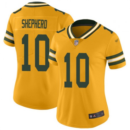 Nike Packers #10 Darrius Shepherd Gold Women's Stitched NFL Limited Inverted Legend Jersey
