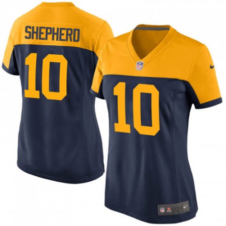 Nike Packers #10 Darrius Shepherd Navy Blue Alternate Women's Stitched NFL Vapor Untouchable Limited Jersey