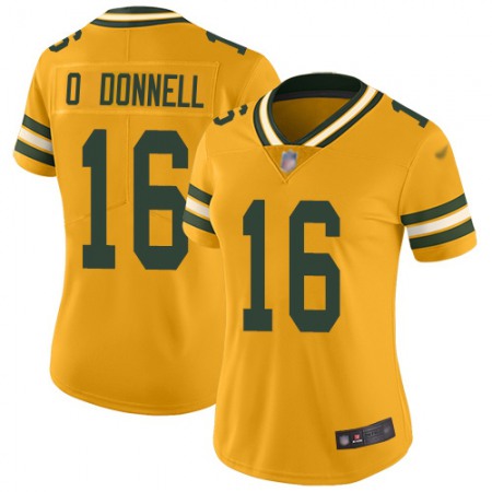 Nike Packers #16 Pat O'Donnell Gold Women's Stitched NFL Limited Inverted Legend Jersey