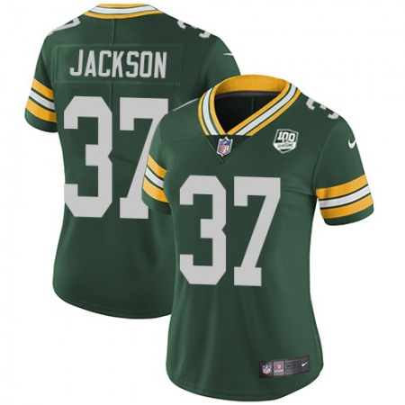 Nike Packers #37 Josh Jackson Green Team Color Women's 100th Season Stitched NFL Vapor Untouchable Limited Jersey