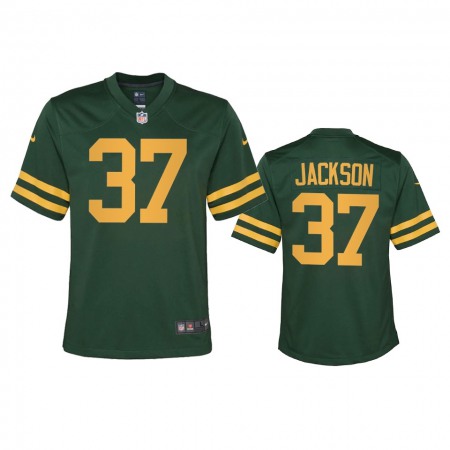 Green Bay Packers #37 Josh Jackson Youth Nike Alternate Game Player NFL Jersey - Green