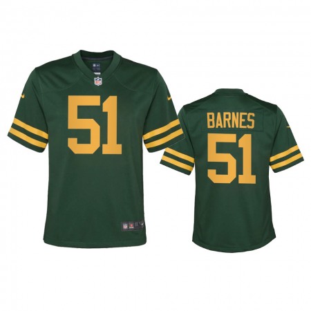 Green Bay Packers #51 Krys Barnes Youth Nike Alternate Game Player NFL Jersey - Green