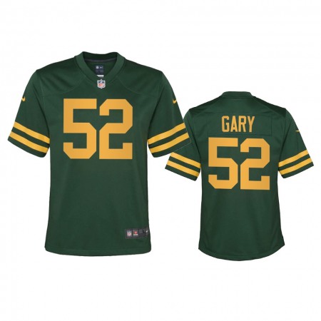 Green Bay Packers #52 Rashan Gary Youth Nike Alternate Game Player NFL Jersey - Green