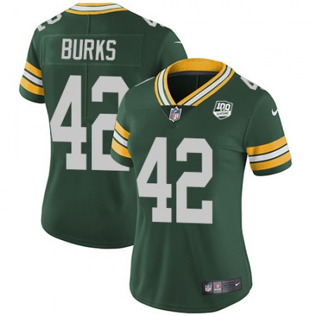 Nike Packers #42 Oren Burks Green Team Color Women's 100th Season Stitched NFL Vapor Untouchable Limited Jersey