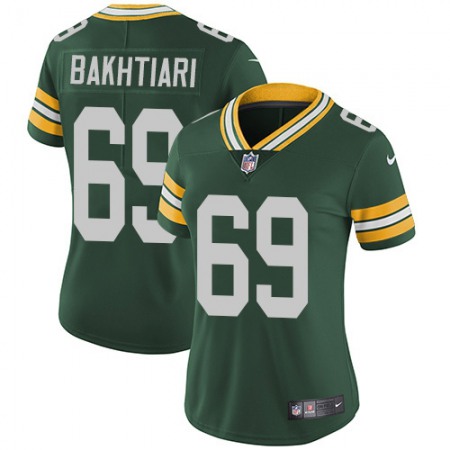 Nike Packers #69 David Bakhtiari Green Team Color Women's Stitched NFL Vapor Untouchable Limited Jersey