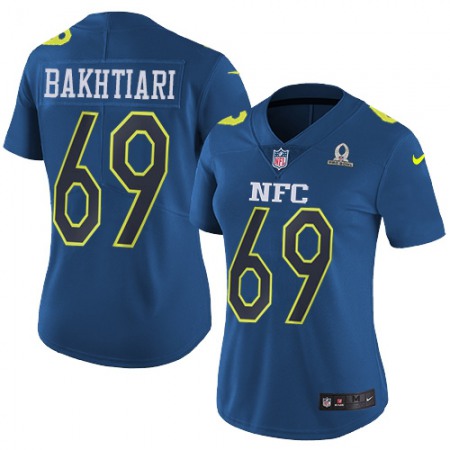 Nike Packers #69 David Bakhtiari Navy Women's Stitched NFL Limited NFC 2017 Pro Bowl Jersey