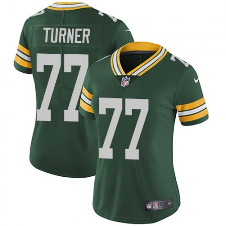 Nike Packers #77 Billy Turner Green Team Color Women's Stitched NFL Vapor Untouchable Limited Jersey