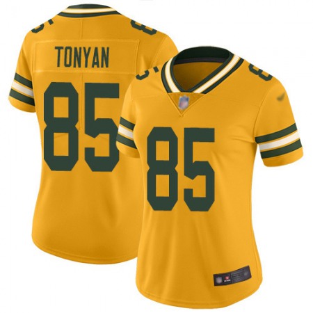Nike Packers #85 Robert Tonyan Gold Women's Stitched NFL Limited Inverted Legend Jersey