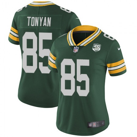 Nike Packers #85 Robert Tonyan Green Team Color Women's 100th Season Stitched NFL Vapor Untouchable Limited Jersey