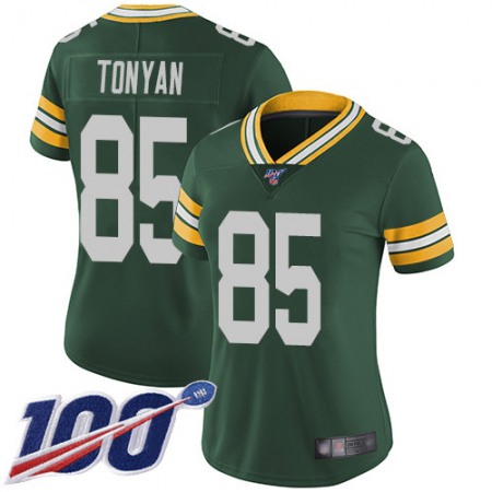 Nike Packers #85 Robert Tonyan Green Team Color Women's Stitched NFL 100th Season Vapor Untouchable Limited Jersey