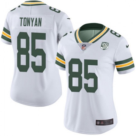Nike Packers #85 Robert Tonyan White Women's 100th Season Stitched NFL Vapor Untouchable Limited Jersey