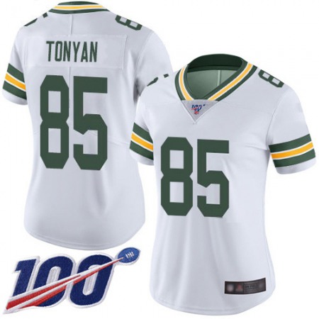 Nike Packers #85 Robert Tonyan White Women's Stitched NFL 100th Season Vapor Untouchable Limited Jersey