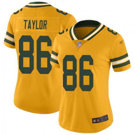 Nike Packers #86 Malik Taylor Gold Women's Stitched NFL Limited Inverted Legend Jersey