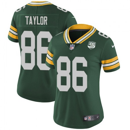 Nike Packers #86 Malik Taylor Green Team Color Women's 100th Season Stitched NFL Vapor Untouchable Limited Jersey