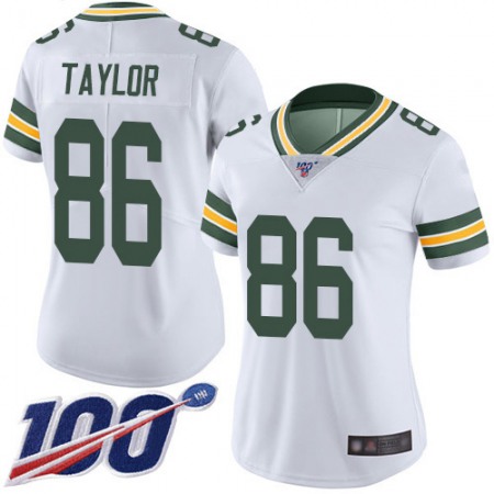 Nike Packers #86 Malik Taylor White Women's Stitched NFL 100th Season Vapor Untouchable Limited Jersey