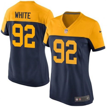 Nike Packers #92 Reggie White Navy Blue Alternate Women's Stitched NFL New Elite Jersey