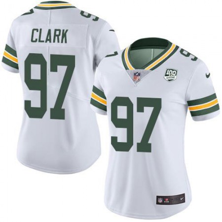 Nike Packers #97 Kenny Clark White Women's 100th Season Stitched NFL Vapor Untouchable Limited Jersey