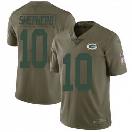 Nike Packers #10 Darrius Shepherd Olive Youth Stitched NFL Limited 2017 Salute To Service Jersey