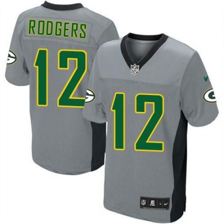 Nike Packers #12 Aaron Rodgers Grey Shadow Youth Stitched NFL Elite Jersey