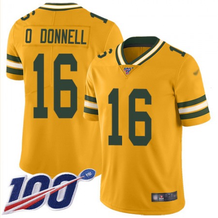 Nike Packers #16 Pat O'Donnell Gold Youth Stitched NFL Limited Inverted Legend 100th Season Jersey